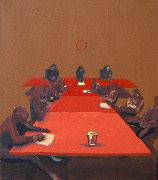  Porada III / Meeting III,  akryl na plátně / acrylic on canvas, 40X35, 2005