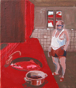   Kuchyň V / Kitchen V, akryl, email na plátně /acrylic, enamel on canvas, 35X30, 2005