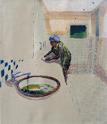   Kuchyň III / Kitchen III, akryl, email na plátně /acrylic, enamel on canvas, 35X30, 2005