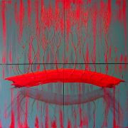  Červený kmen / Red trunk,  akryl na plátně / acrylic on canvas, 197X197,  2012