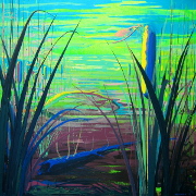  Bažina / Swamp, akryl na plátně / acrylic on canvas, 110X110, 2012