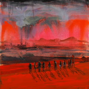 Bouře / Storm, 100X100, akryl na plátně / acrylic on canvas, 2017